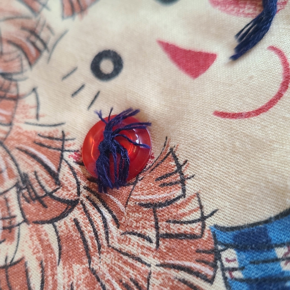 Vtg Raggedy Ann & Andy Baby Quilt Wall Hanging Throw Blanket Nursery Handmade - Picture 5 of 15